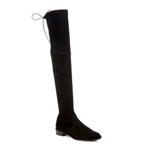Stuart Weitzman Black Lowland Suede Thigh High Boots size 5